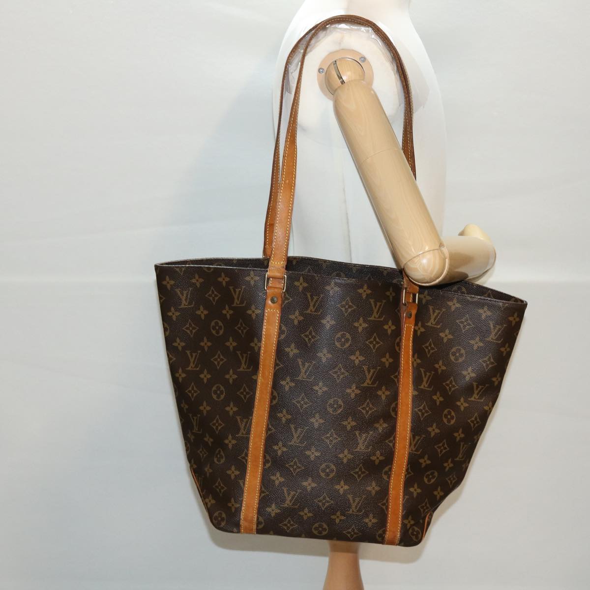 LOUIS VUITTON Monogram Sac Shopping Tote Bag M51108 LV Auth bs4755