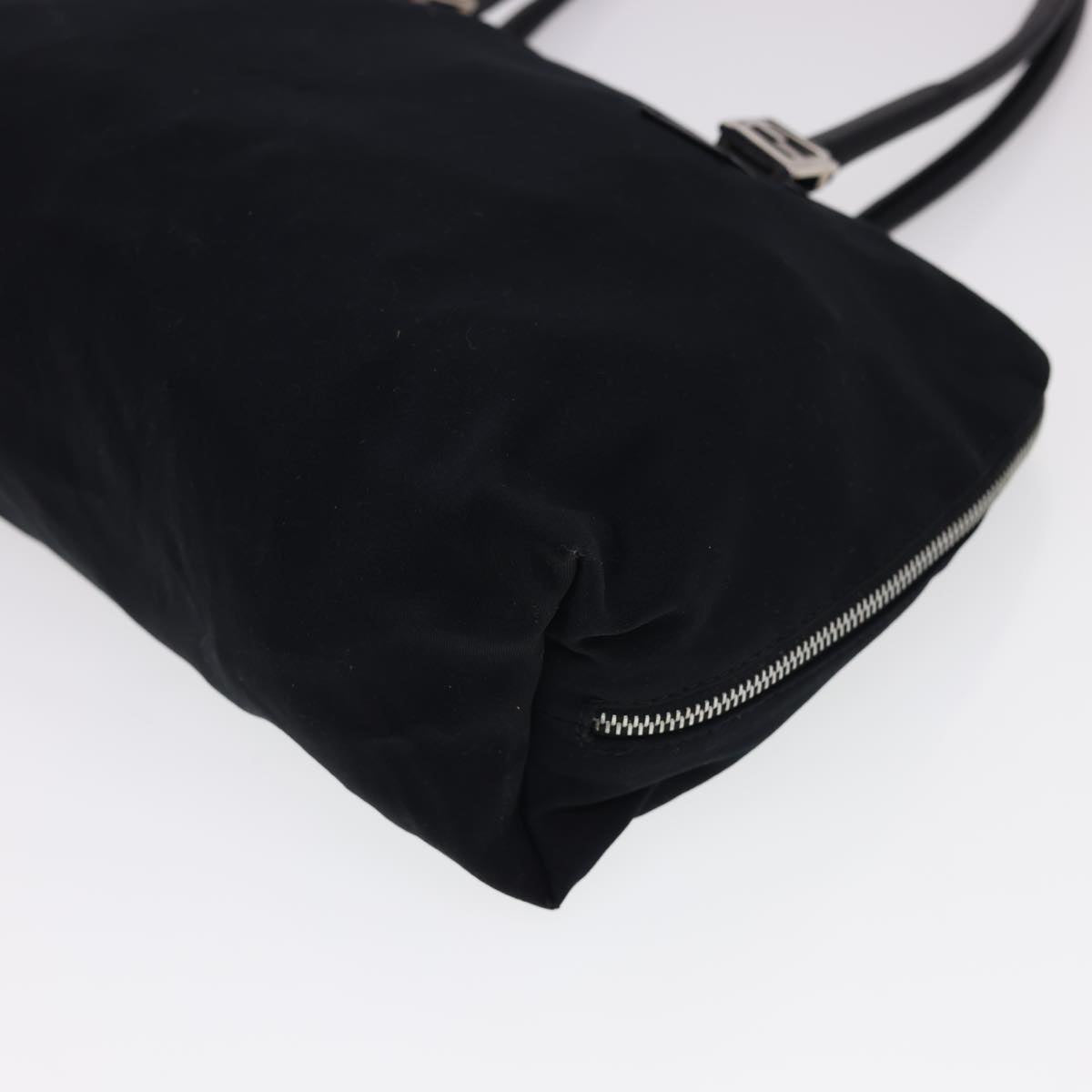 FENDI Hand Bag Nylon Black Auth bs4809