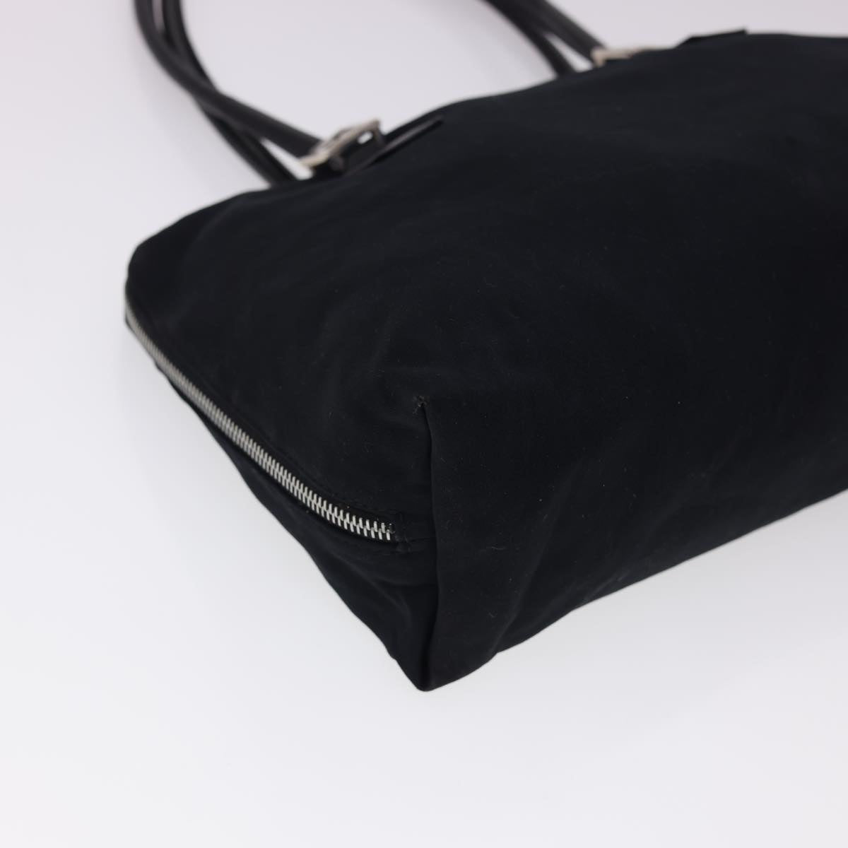 FENDI Hand Bag Nylon Black Auth bs4809