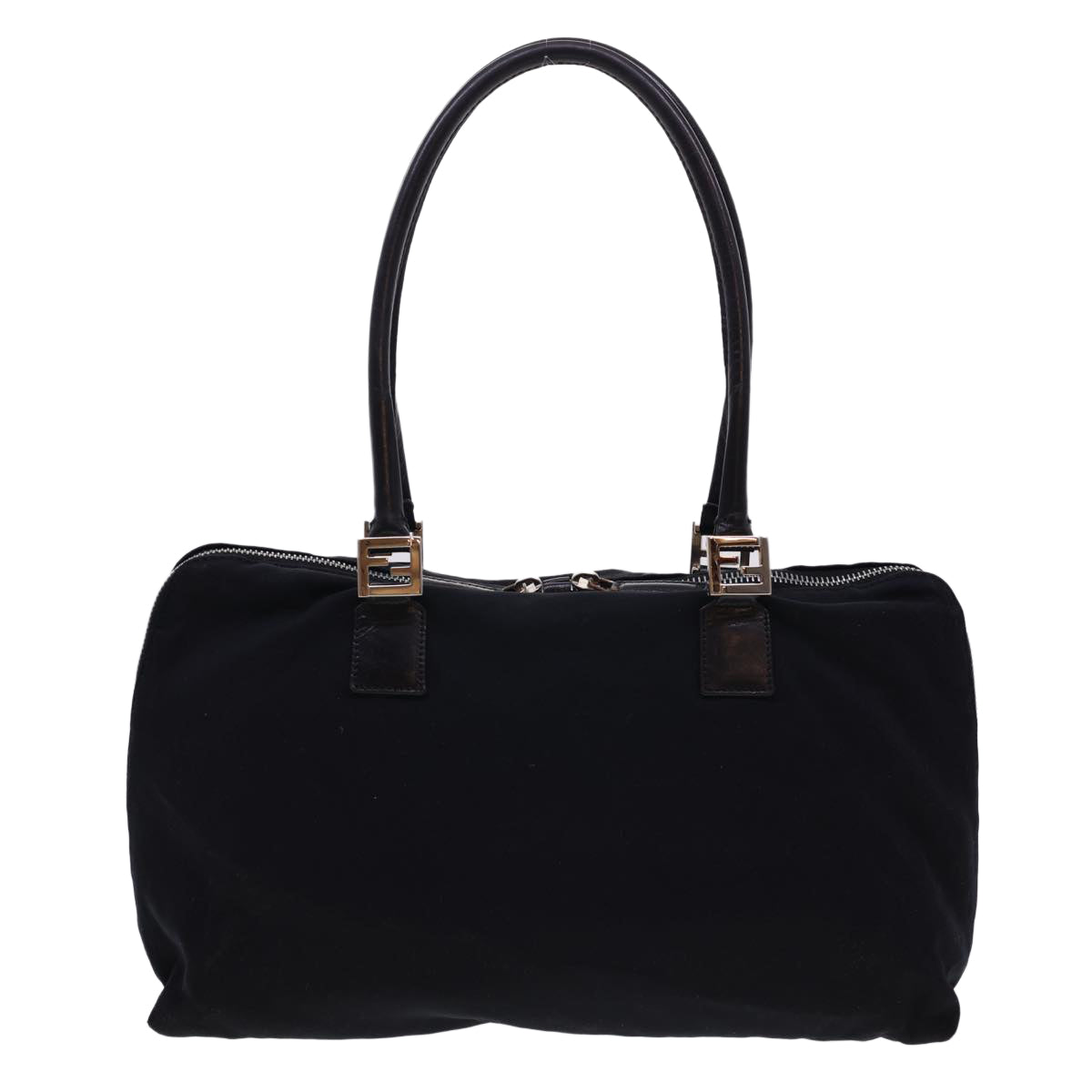 FENDI Hand Bag Nylon Black Auth bs4809