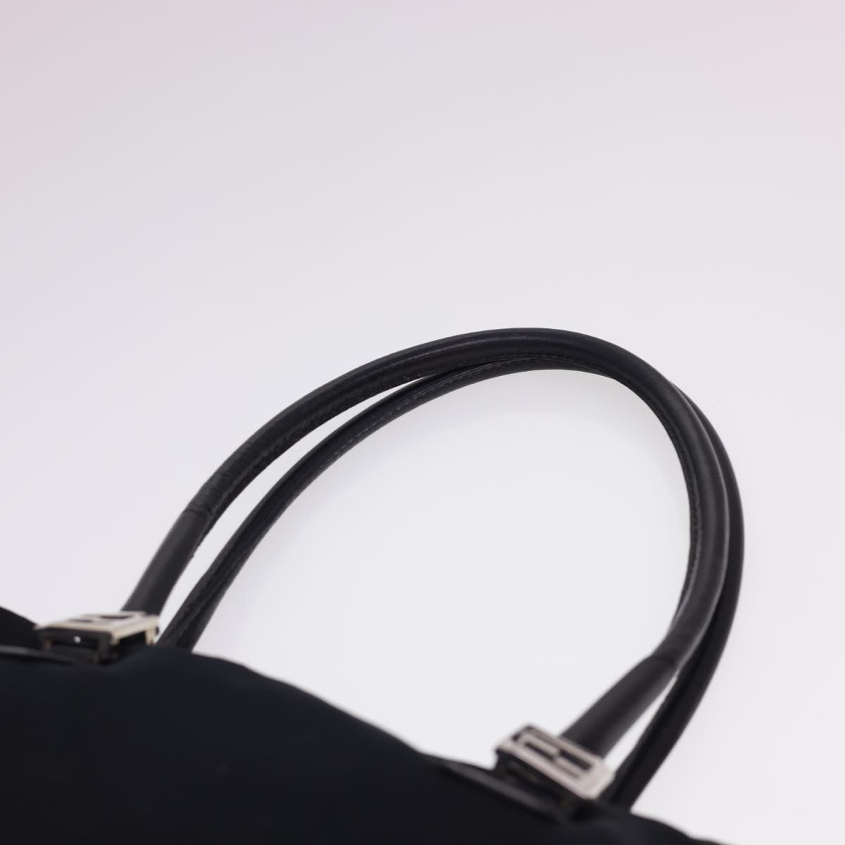 FENDI Hand Bag Nylon Black Auth bs4809