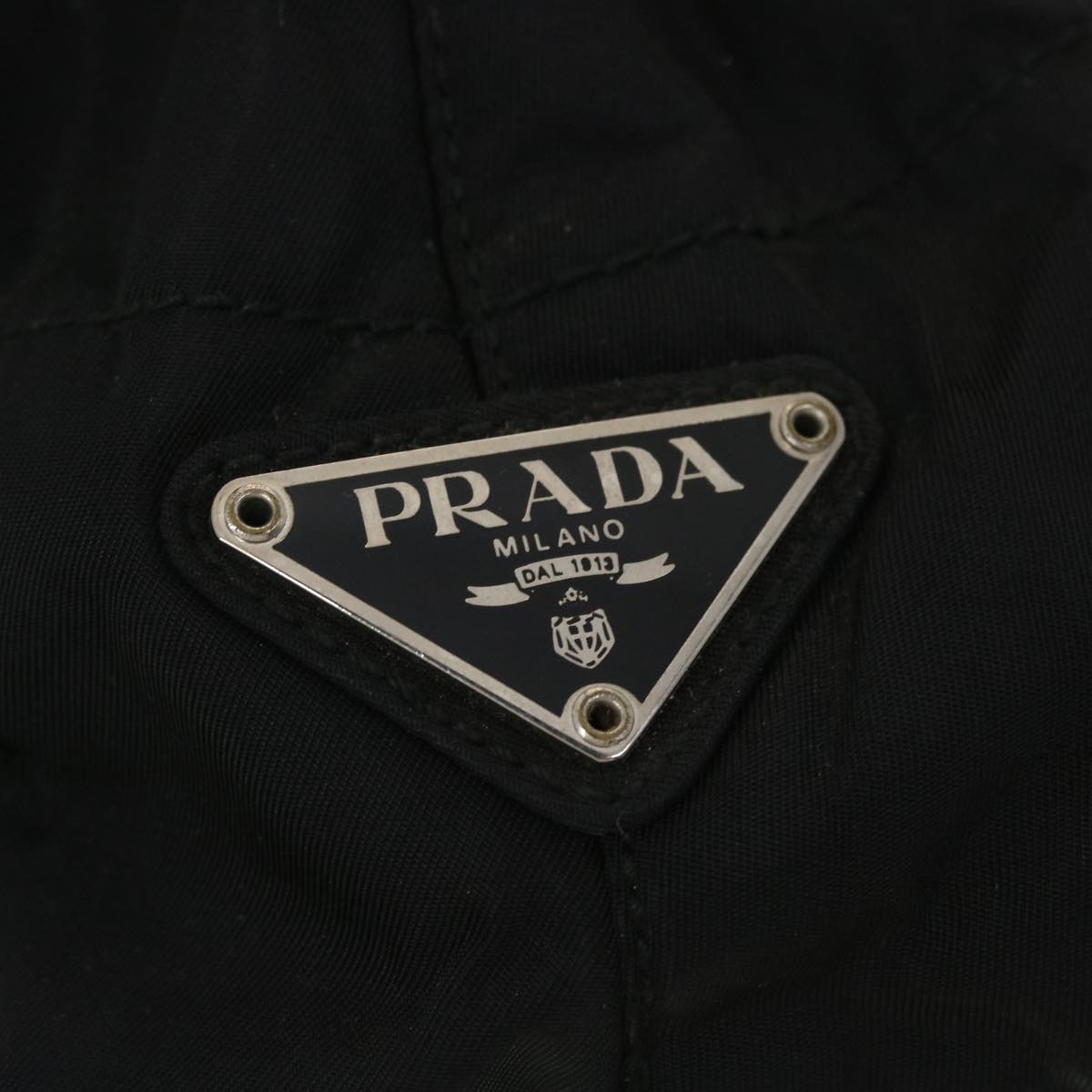 PRADA Shoulder Bag Nylon Black Auth bs4820