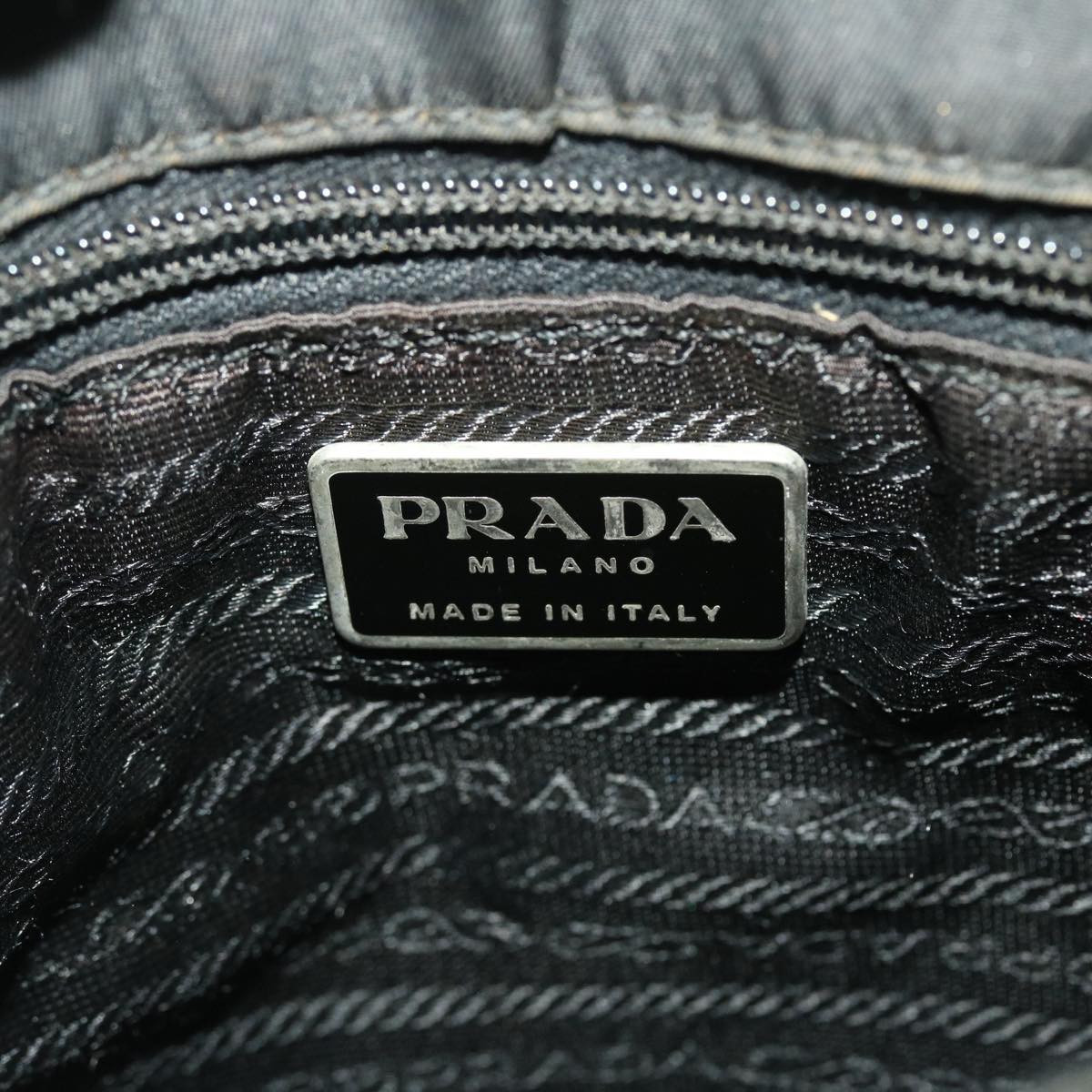 PRADA Shoulder Bag Nylon Black Auth bs4820