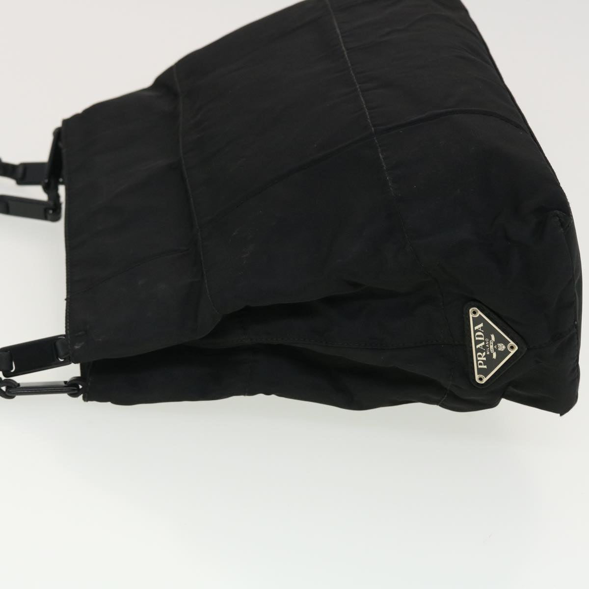 PRADA Shoulder Bag Nylon Black Auth bs4820