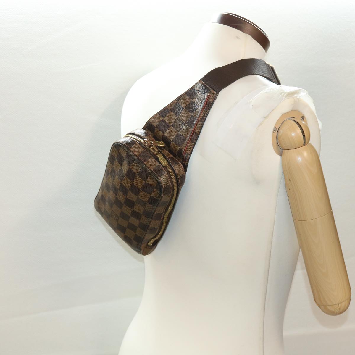 LOUIS VUITTON Damier Ebene Geronimos Shoulder Bag N51994 LV Auth bs4848