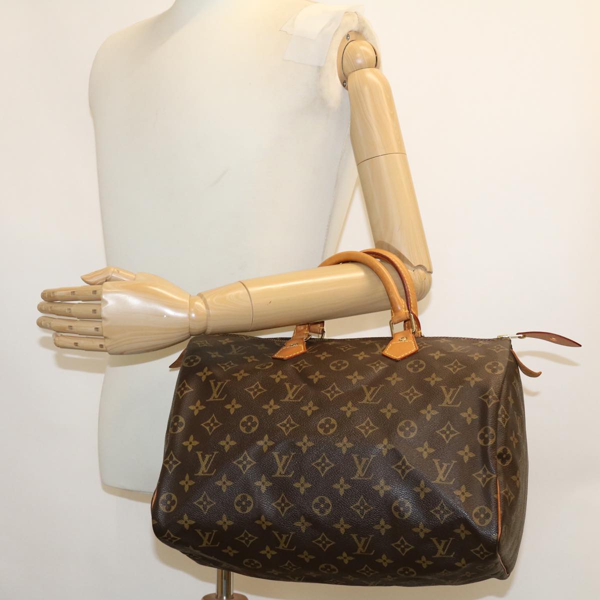 LOUIS VUITTON Monogram Speedy 35 Hand Bag M41524 LV Auth bs4849