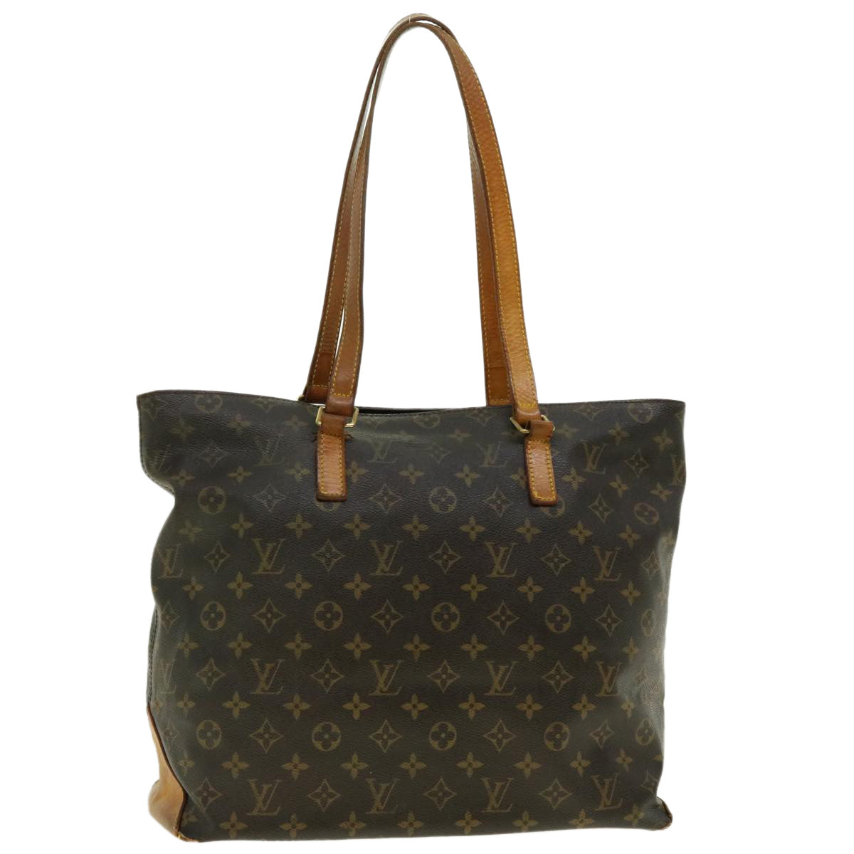 LOUIS VUITTON Monogram Cabas Mezzo Tote Bag M51151 LV Auth bs4855