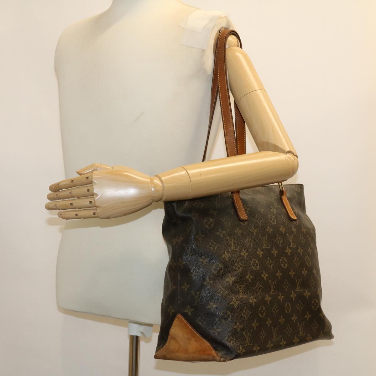 LOUIS VUITTON Monogram Cabas Mezzo Tote Bag M51151 LV Auth bs4855