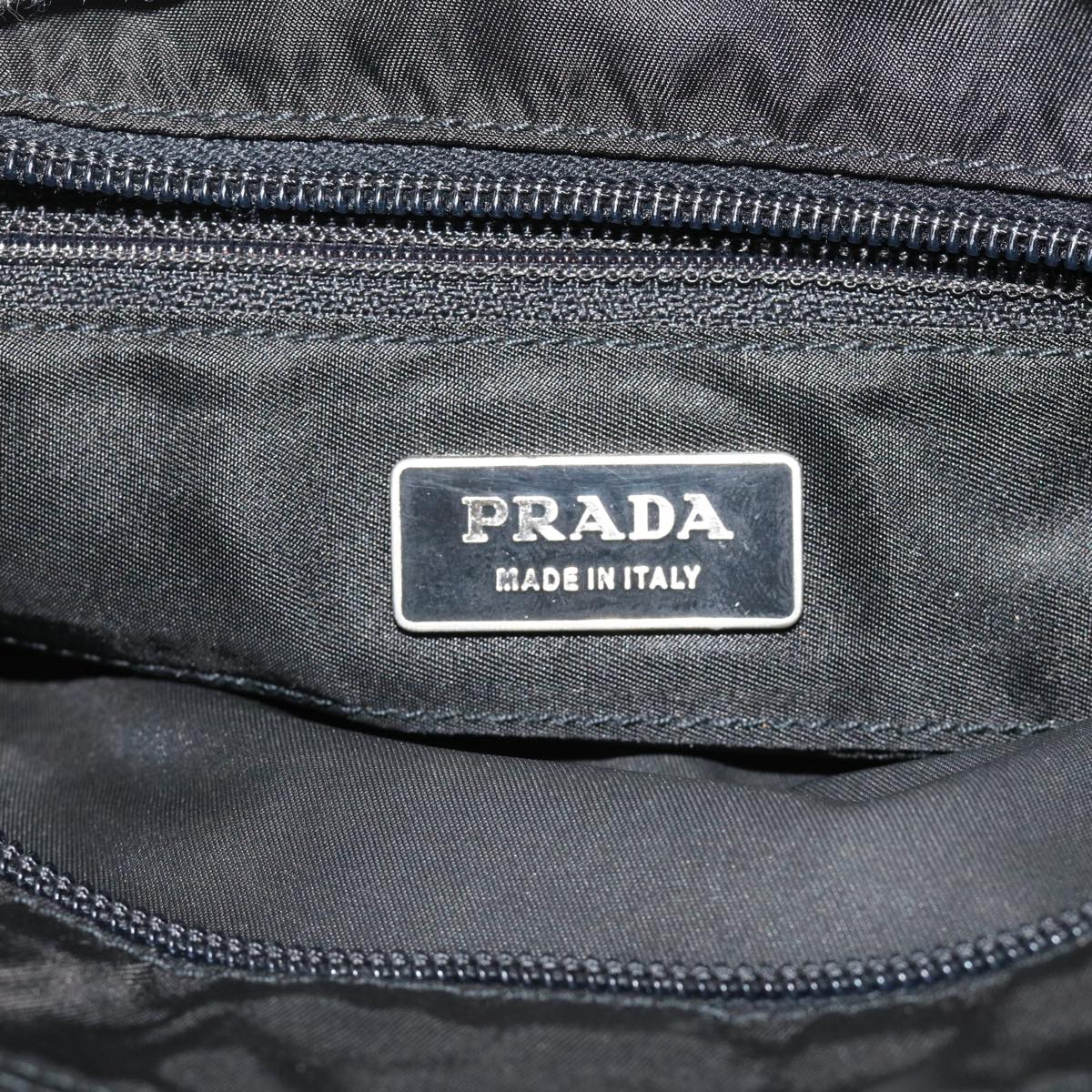 PRADA Shoulder Bag Nylon Black Auth bs4858