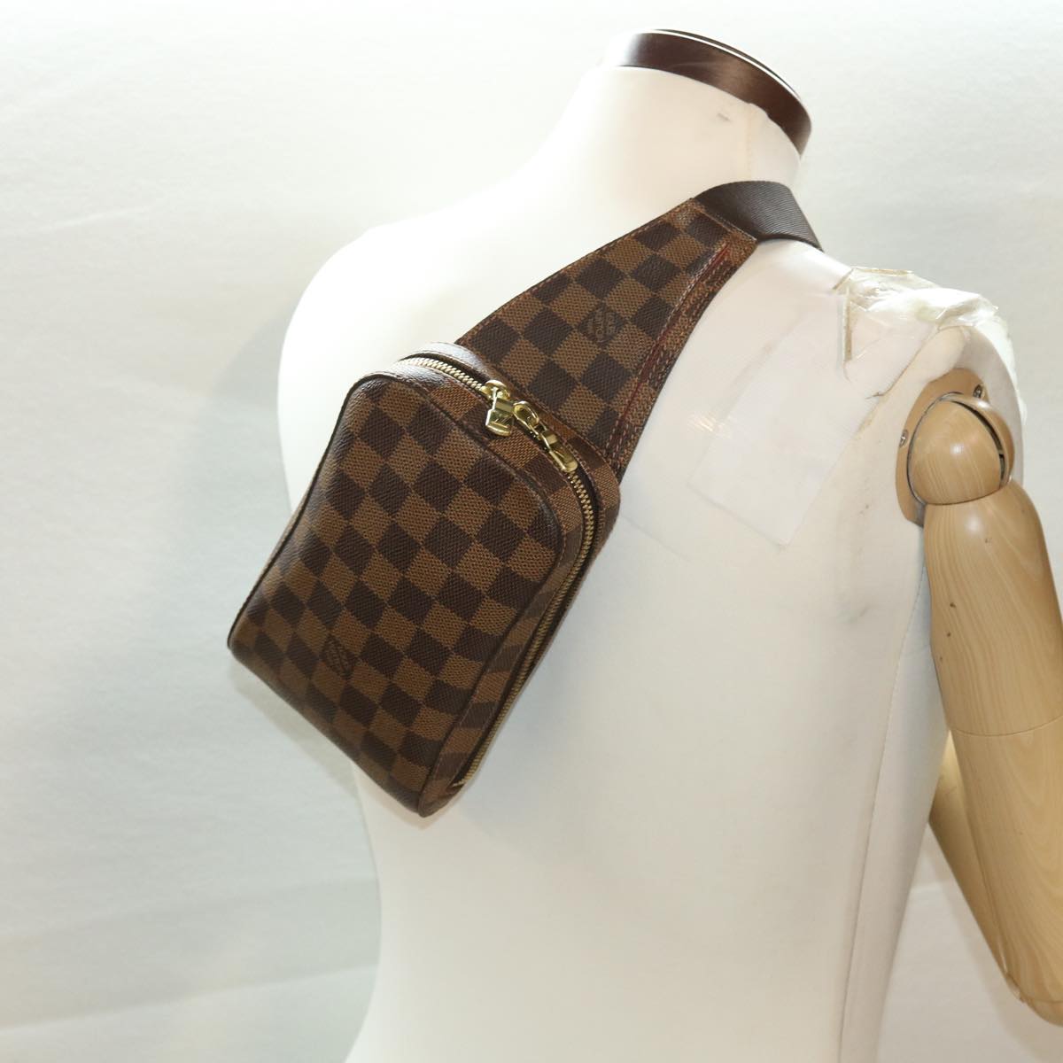 LOUIS VUITTON Damier Ebene Geronimos Shoulder Bag N51994 LV Auth bs4887