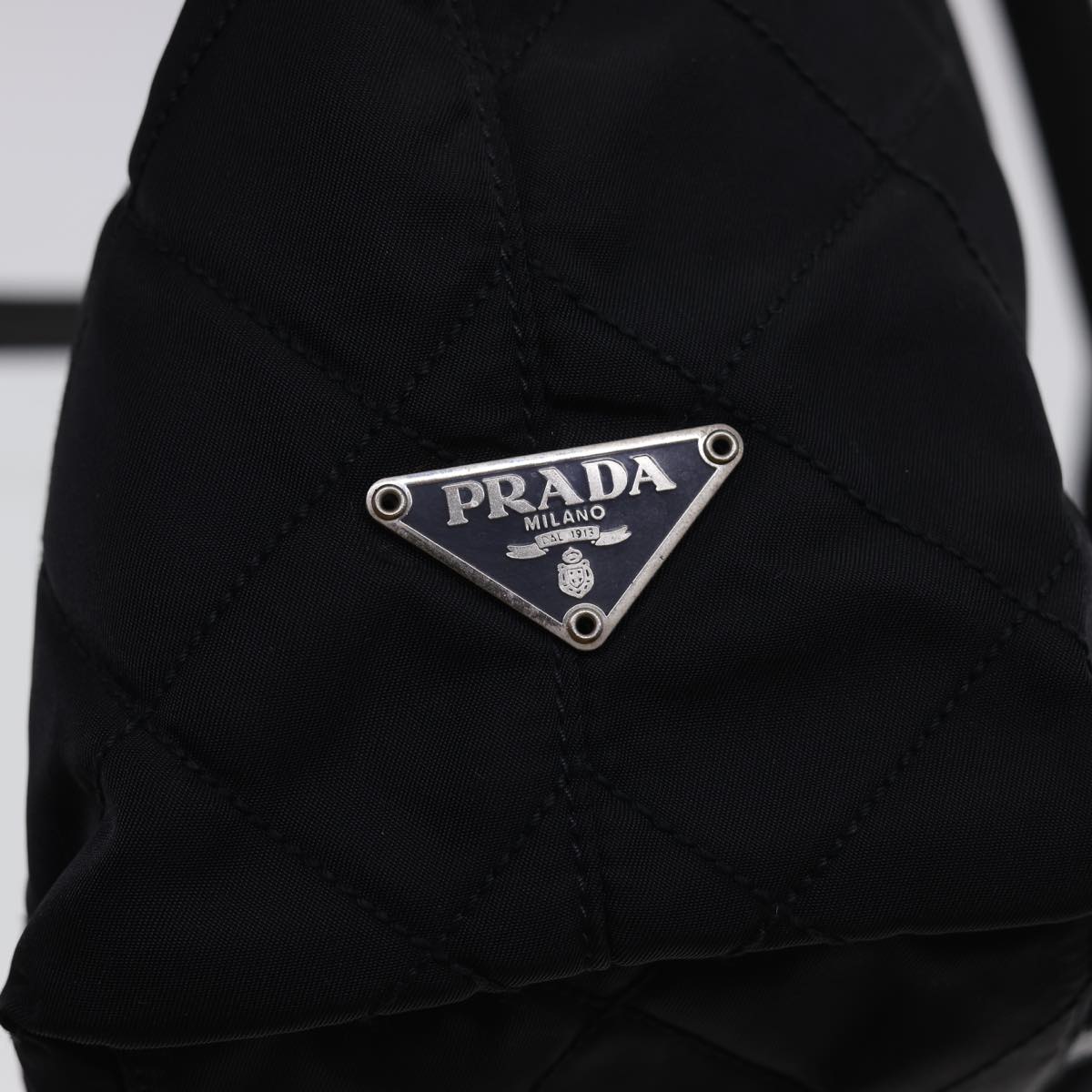 PRADA Shoulder Bag Nylon Black Auth bs4888