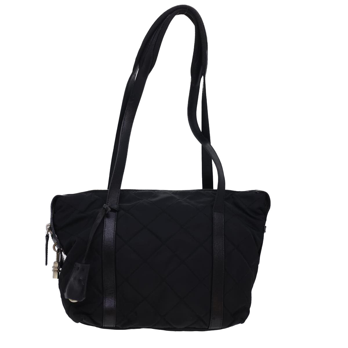 PRADA Shoulder Bag Nylon Black Auth bs4888