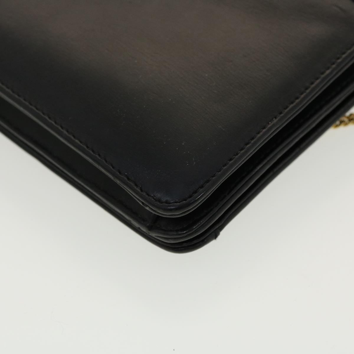 GIVENCHY Shoulder Bag Leather Black Auth bs4925