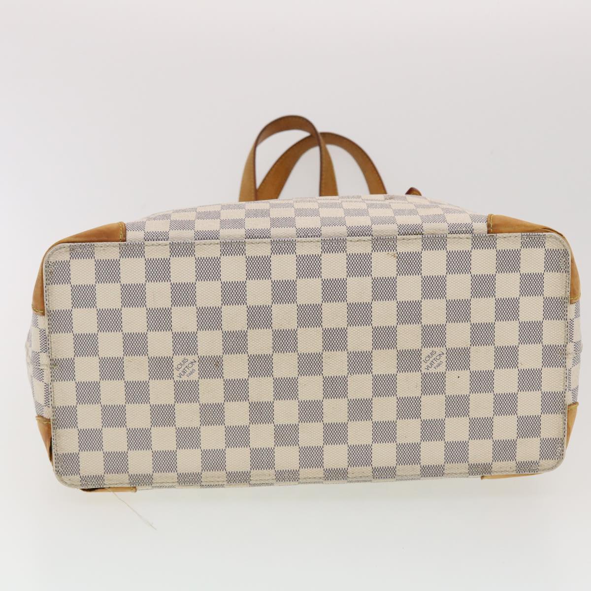 LOUIS VUITTON Damier Azur Hampstead MM Tote Bag N51206 LV Auth bs4943