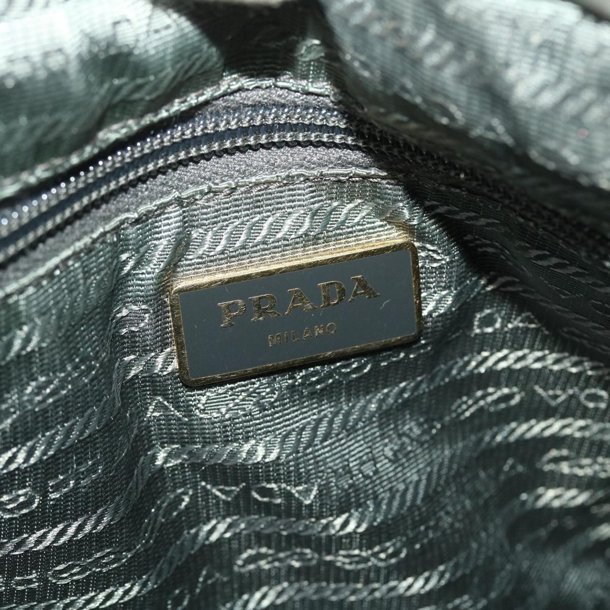 PRADA Hand Bag Nylon 2way Gray Auth bs4967