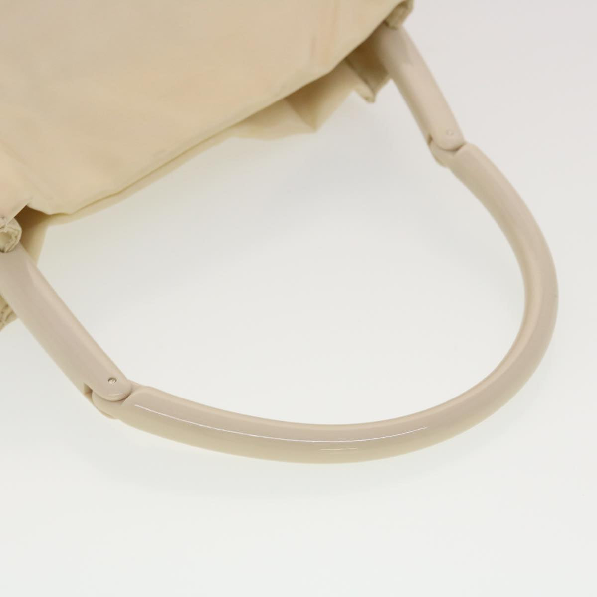 PRADA Shoulder Bag Nylon Beige Auth bs4973