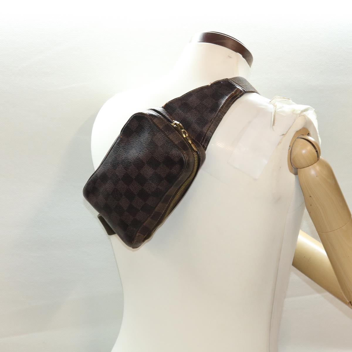 LOUIS VUITTON Damier Ebene Geronimos Shoulder Bag N51994 LV Auth bs4988