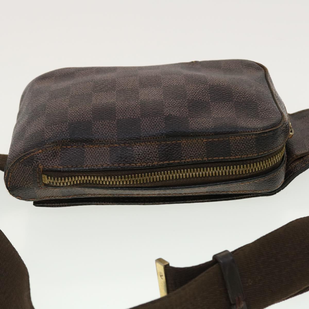 LOUIS VUITTON Damier Ebene Geronimos Shoulder Bag N51994 LV Auth bs4988