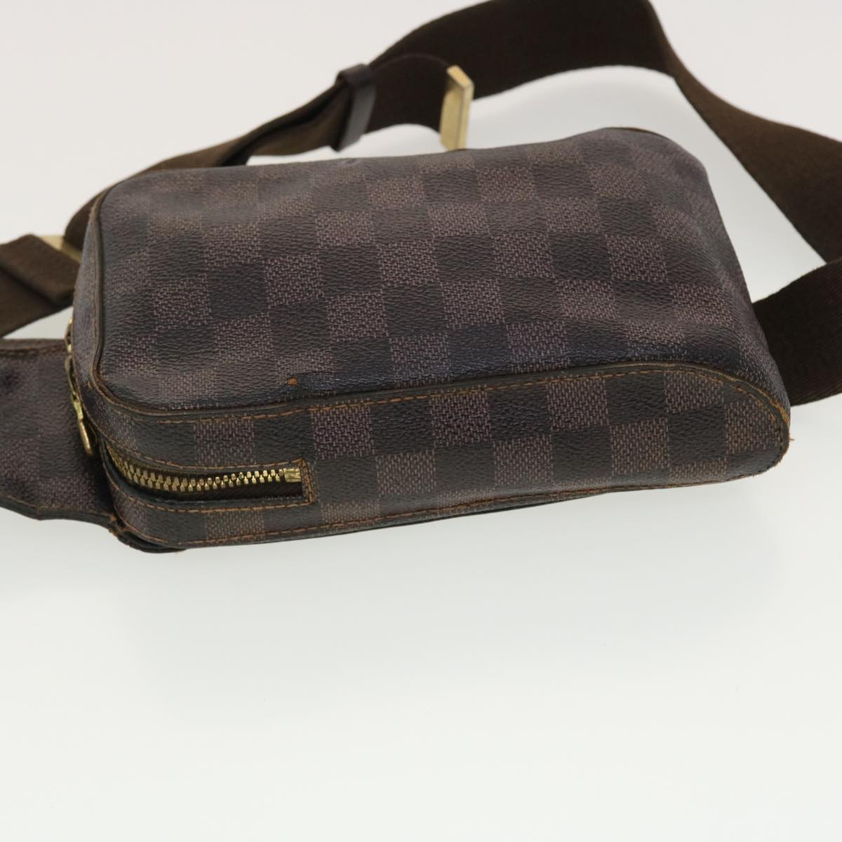 LOUIS VUITTON Damier Ebene Geronimos Shoulder Bag N51994 LV Auth bs4988