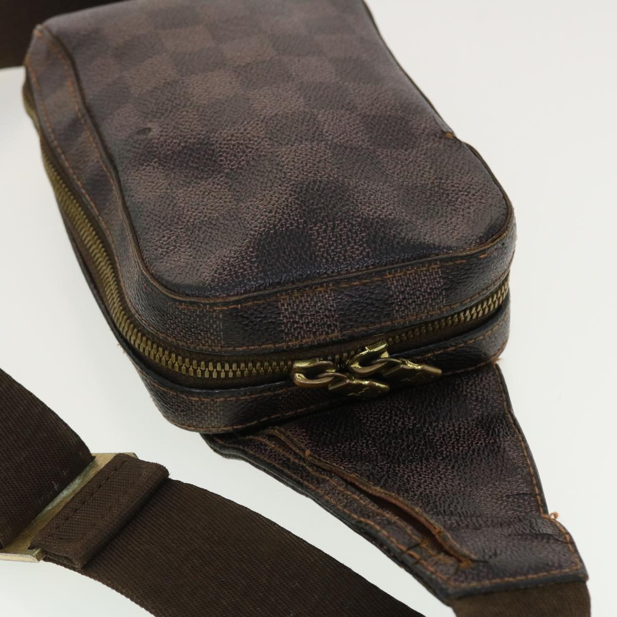 LOUIS VUITTON Damier Ebene Geronimos Shoulder Bag N51994 LV Auth bs4988