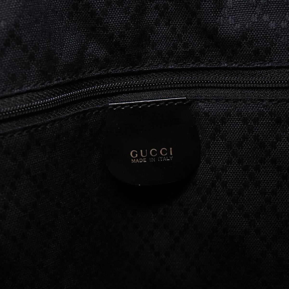 GUCCI Bamboo Tote Bag Nylon Black Auth bs4991