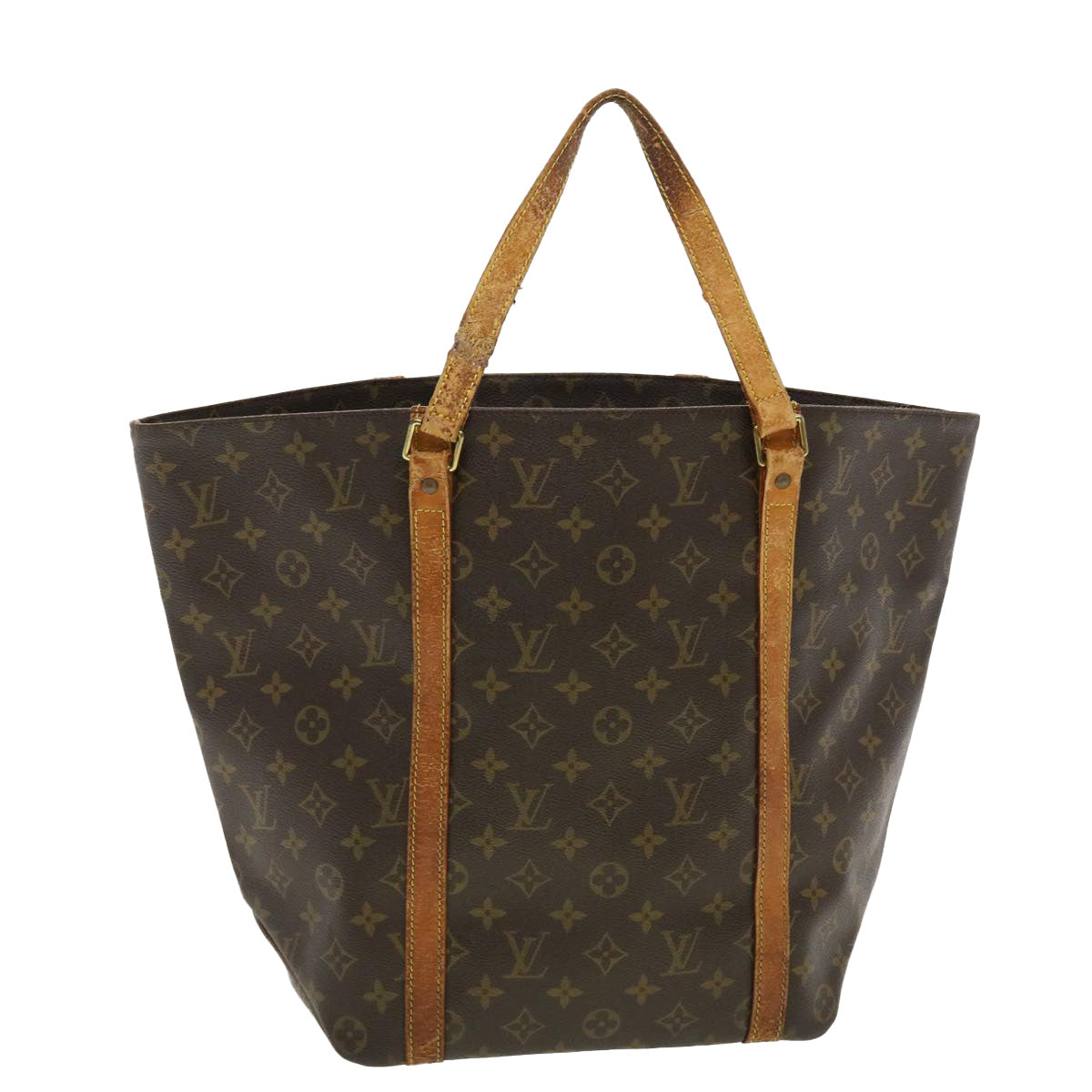 LOUIS VUITTON Monogram Sac Shopping Tote Bag M51108 LV Auth bs5010