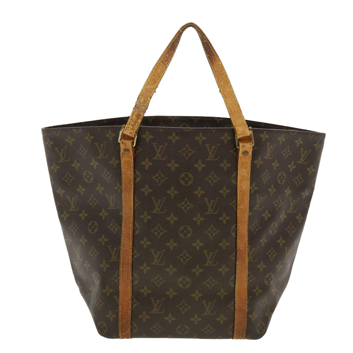 LOUIS VUITTON Monogram Sac Shopping Tote Bag M51108 LV Auth bs5010