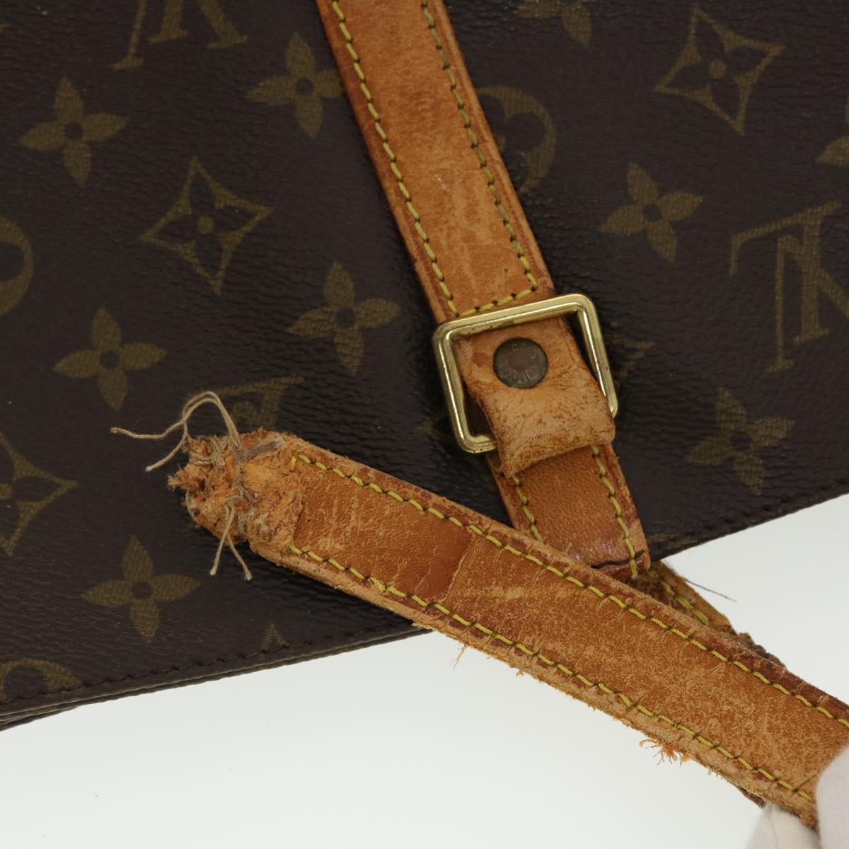 LOUIS VUITTON Monogram Sac Shopping Tote Bag M51108 LV Auth bs5010