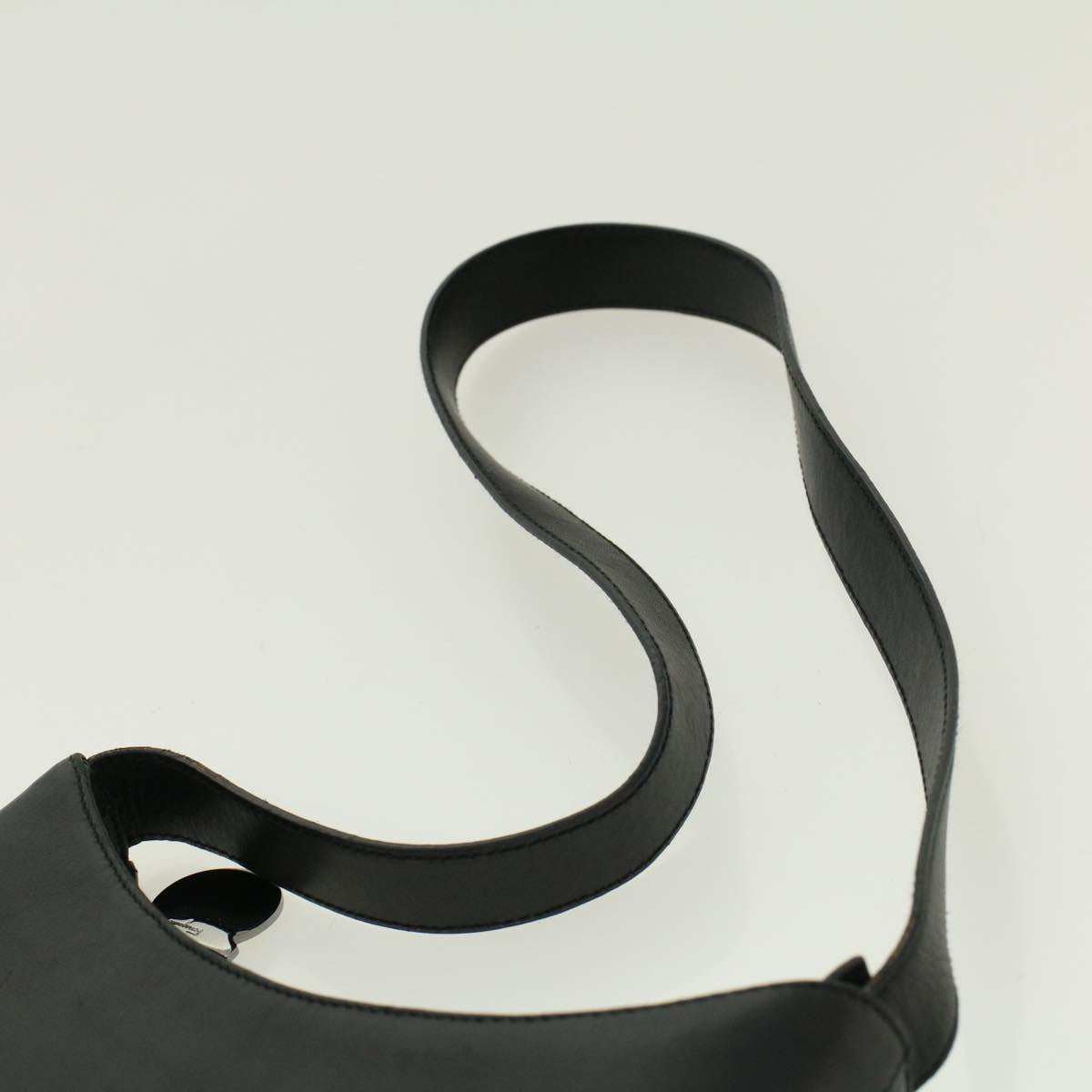 Salvatore Ferragamo Shoulder Bag Leather Black Auth bs5040