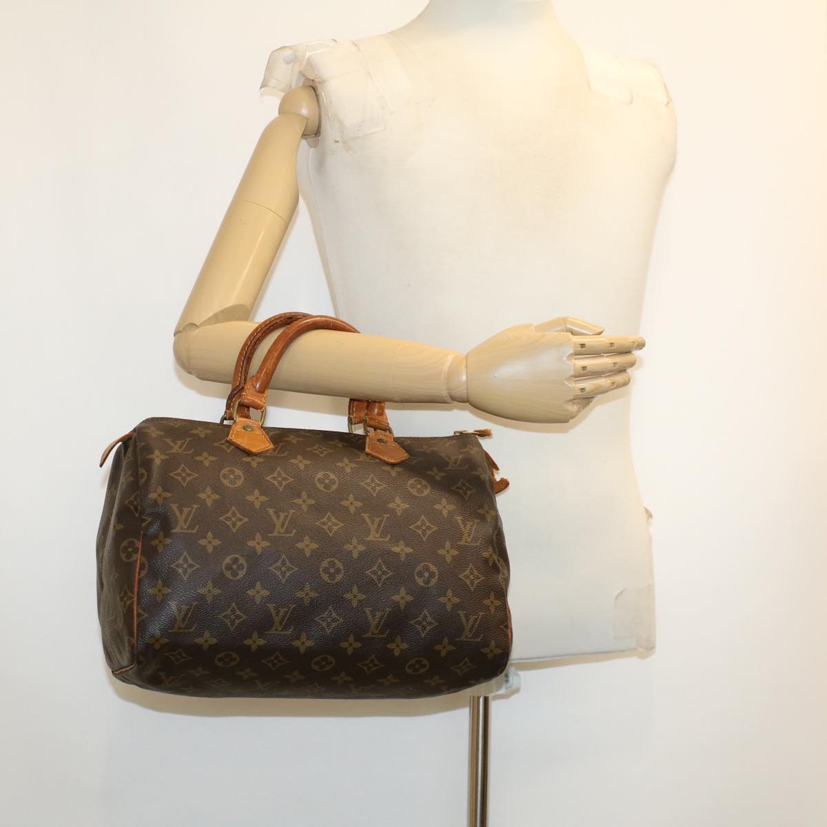 LOUIS VUITTON Monogram Speedy 30 Hand Bag M41526 LV Auth bs5065