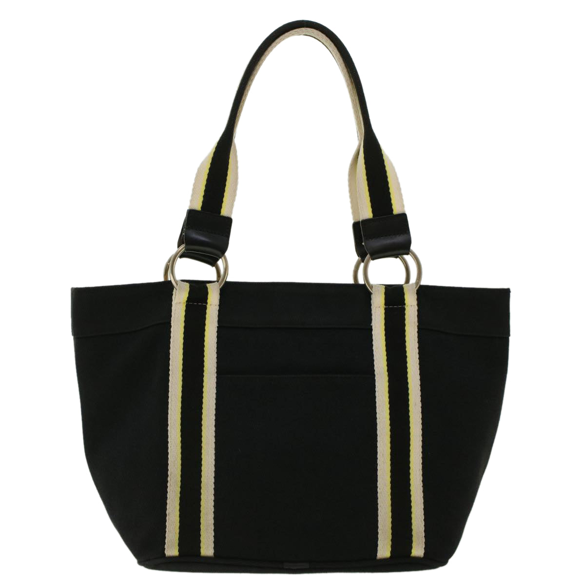 BURBERRY Tote Bag Canvas Black Auth bs5072