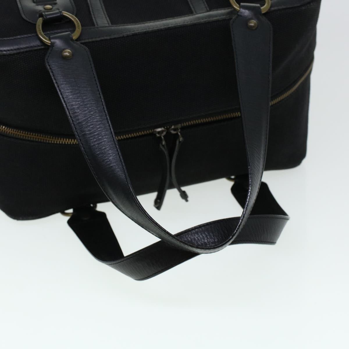 BURBERRY Shoulder Bag Canvas Black Auth bs5075