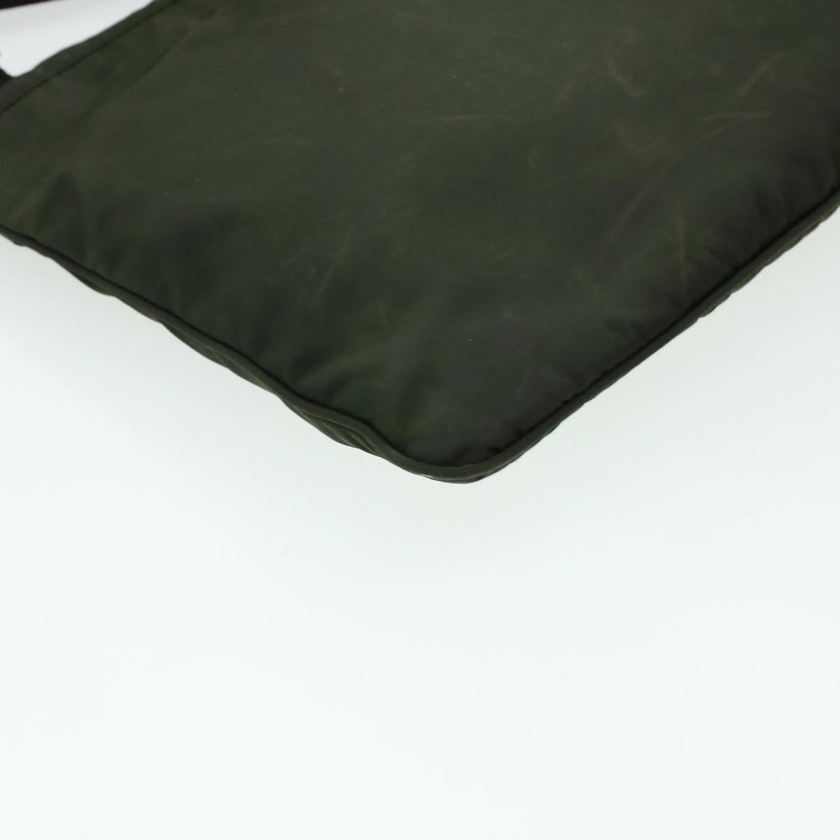 PRADA Shoulder Bag Nylon Khaki Auth bs5078