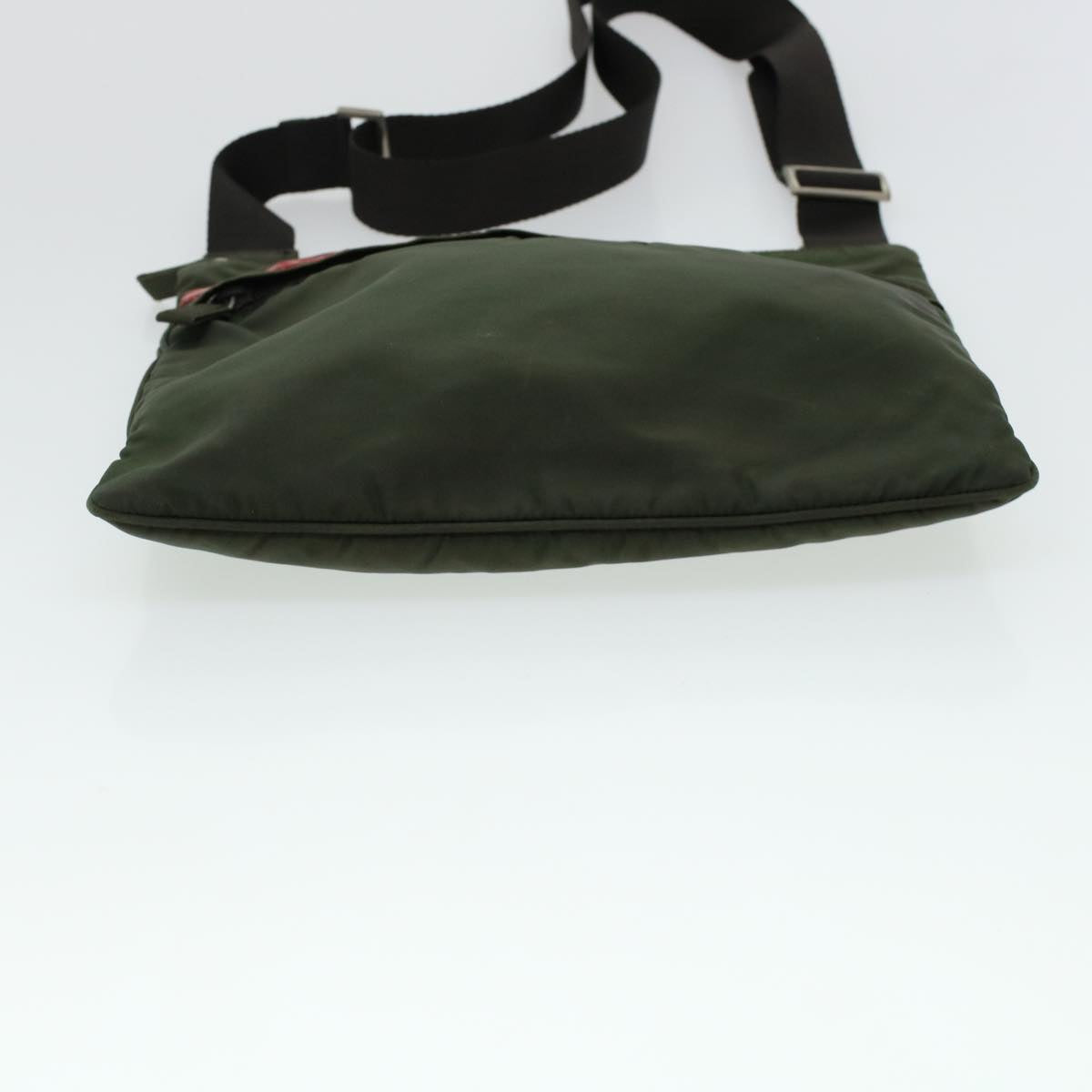 PRADA Shoulder Bag Nylon Khaki Auth bs5078