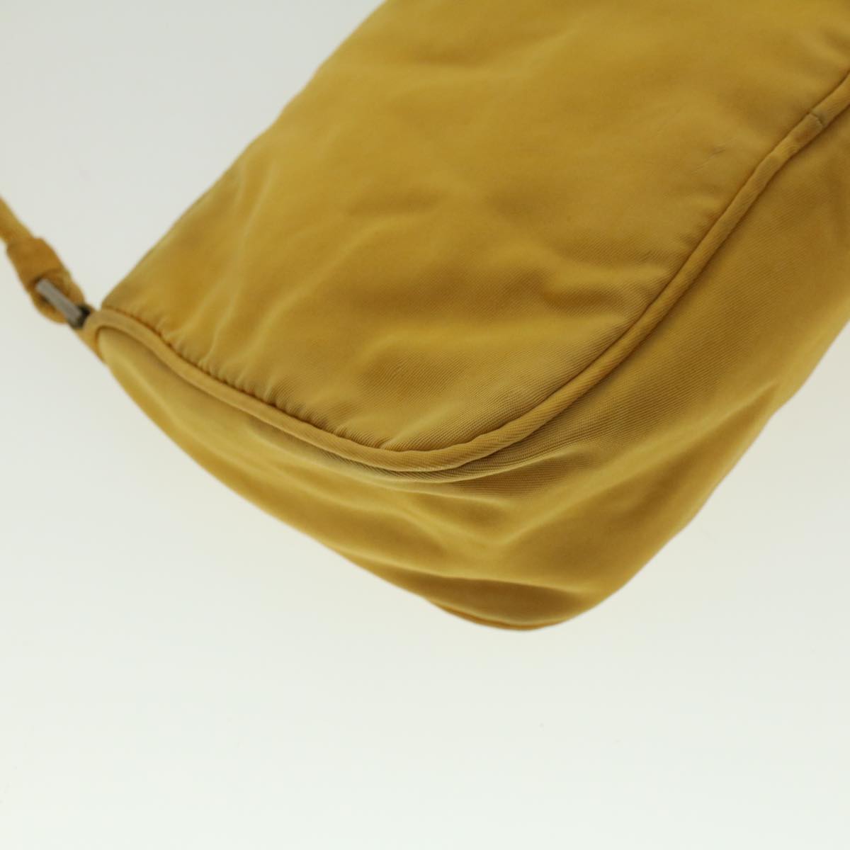 PRADA Accessory Pouch Nylon Yellow Auth bs5090