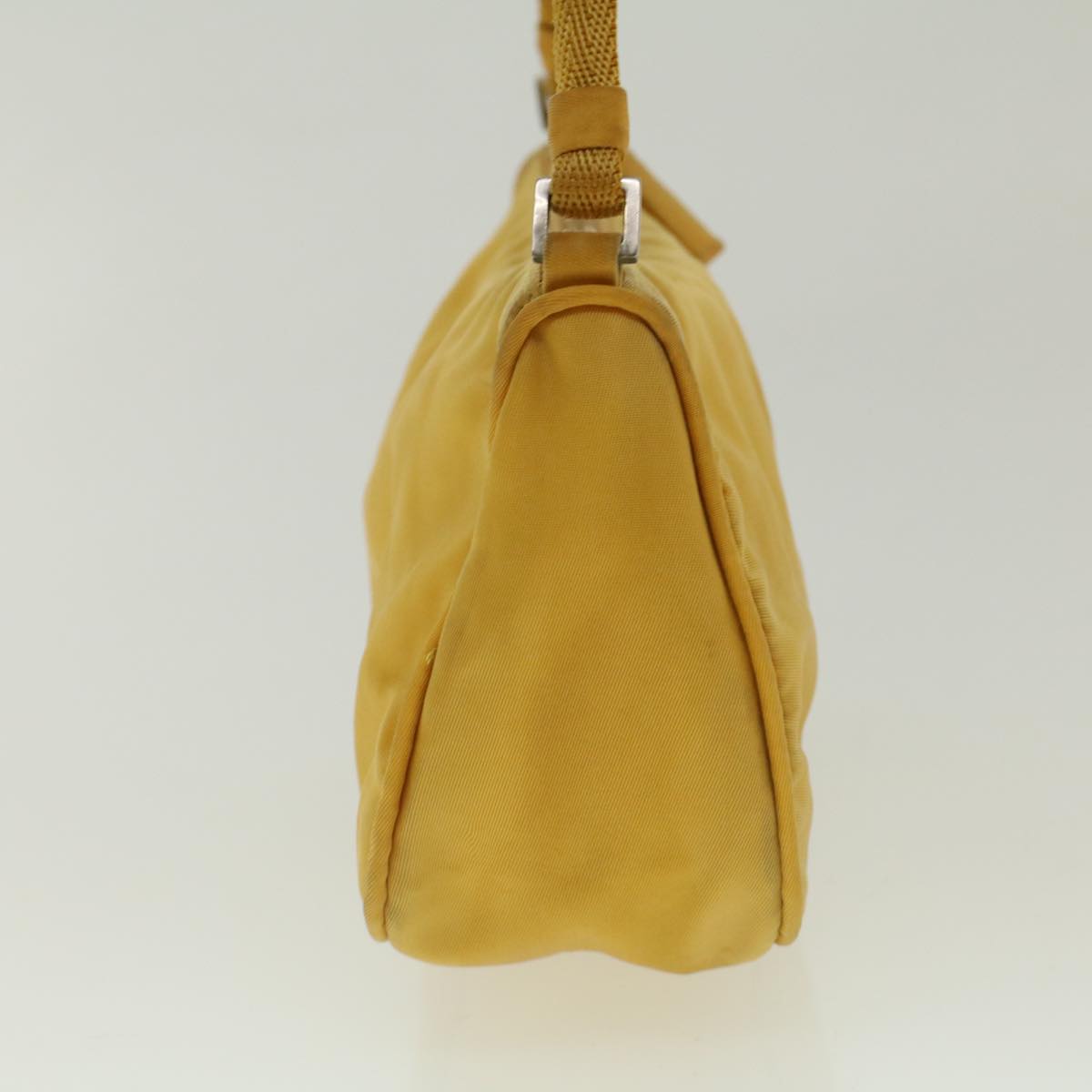 PRADA Accessory Pouch Nylon Yellow Auth bs5090