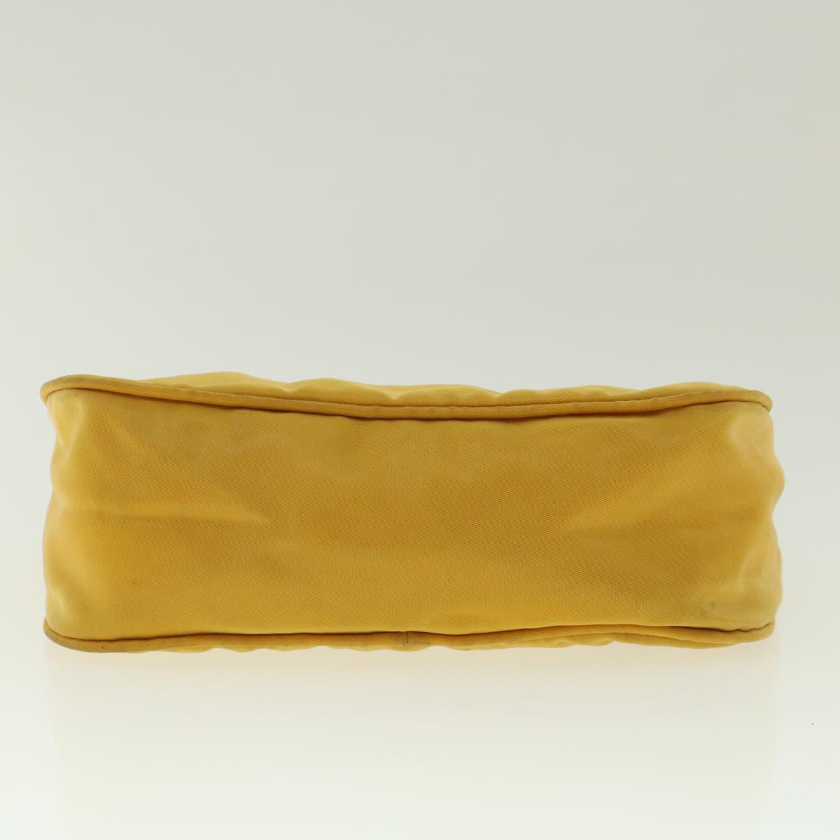 PRADA Accessory Pouch Nylon Yellow Auth bs5090