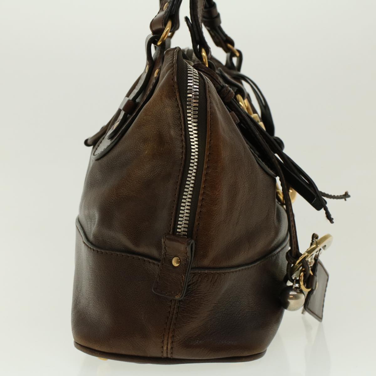 Chloe Hand Bag Leather Brown 01-08-51-5267 Auth bs5116 - 0