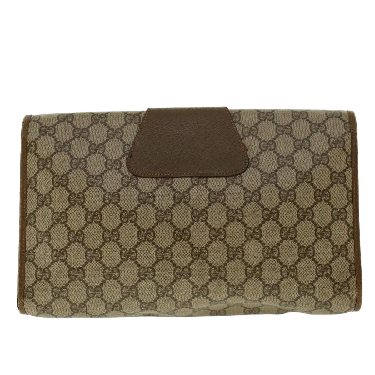 GUCCI GG Canvas Web Sherry Line Clutch Bag Beige Red Green 8901031 Auth bs5120 - 0