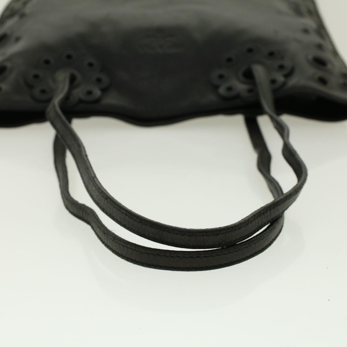 PRADA Shoulder Bag Leather Black Auth bs5139