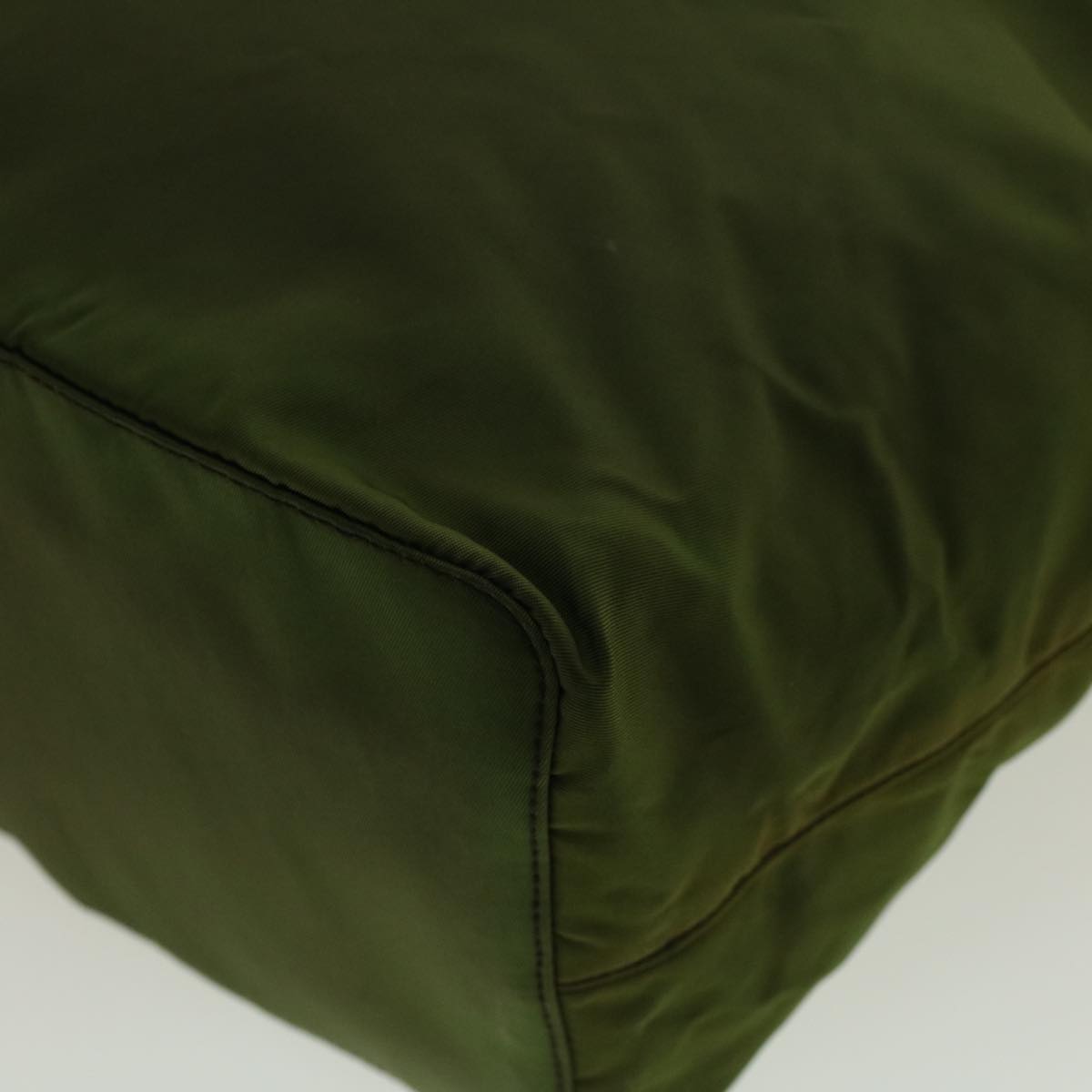 PRADA Hand Bag Nylon Green Auth bs5149