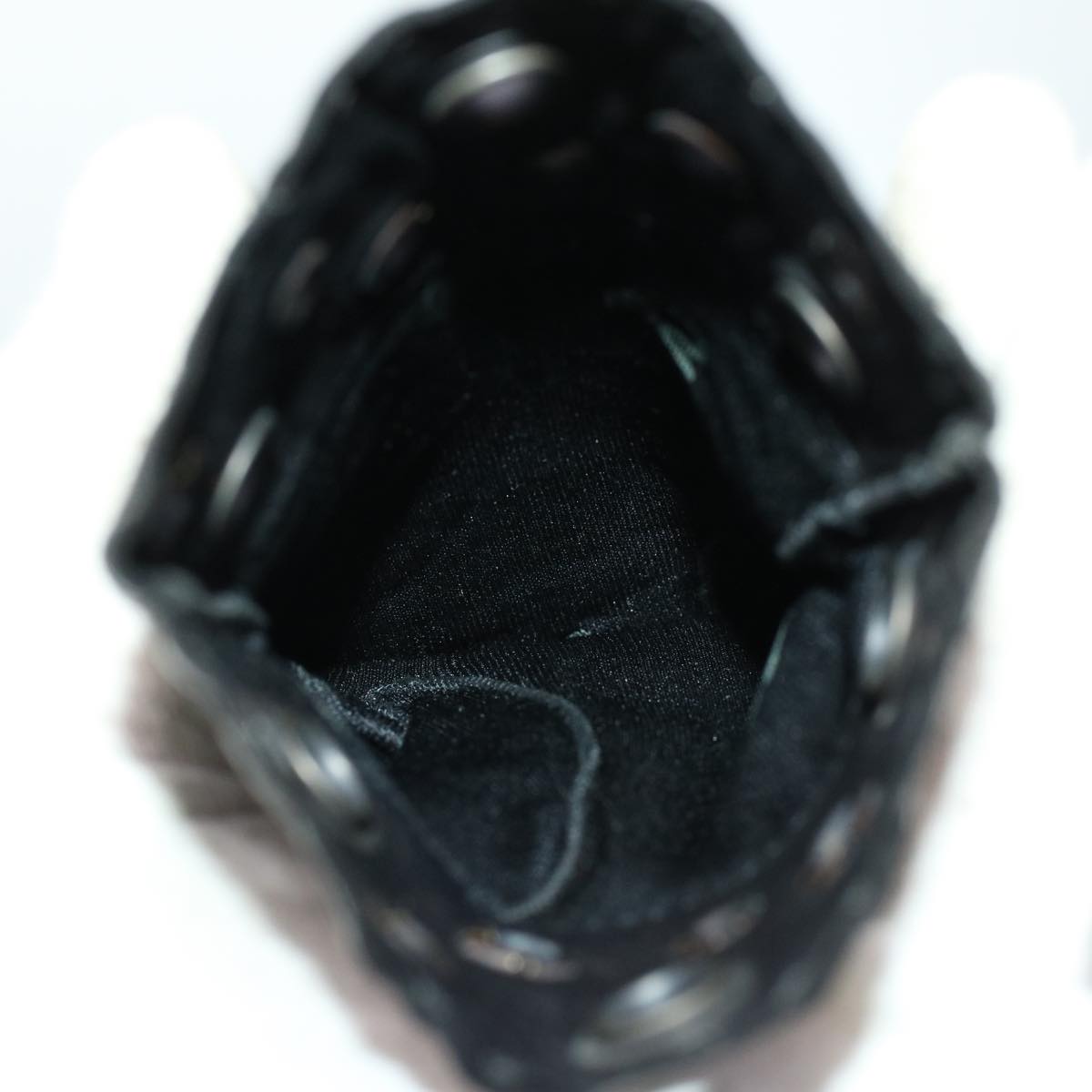 PRADA Gloves Leather Black Auth bs5166