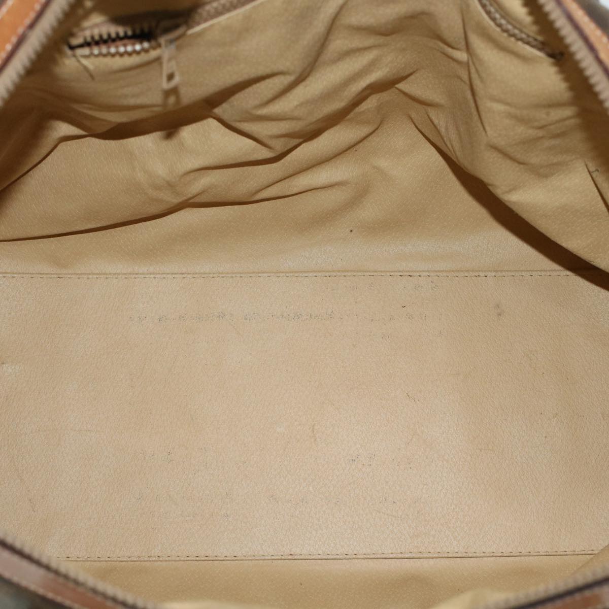 CELINE Macadam Canvas Hand Bag Boston Bag PVC Leather 3Set Beige Auth bs5171
