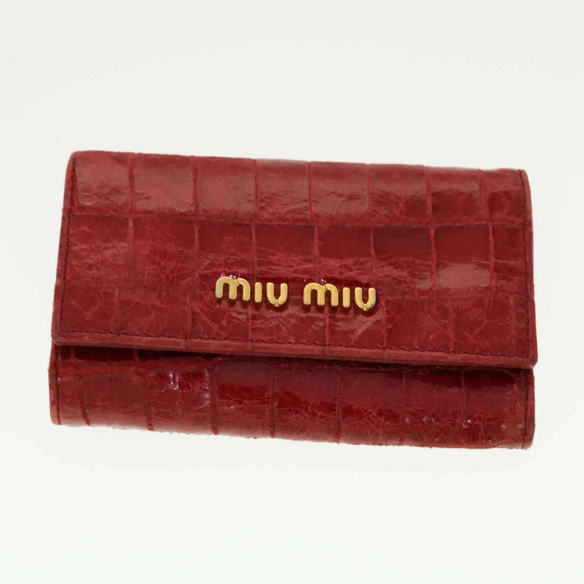 Miu Miu Key Case Wallet Leather 5Set Red Blue Green Auth bs5172