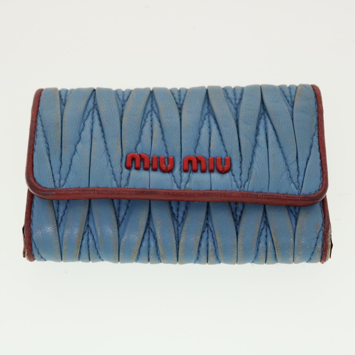 Miu Miu Key Case Wallet Leather 5Set Red Blue Green Auth bs5172