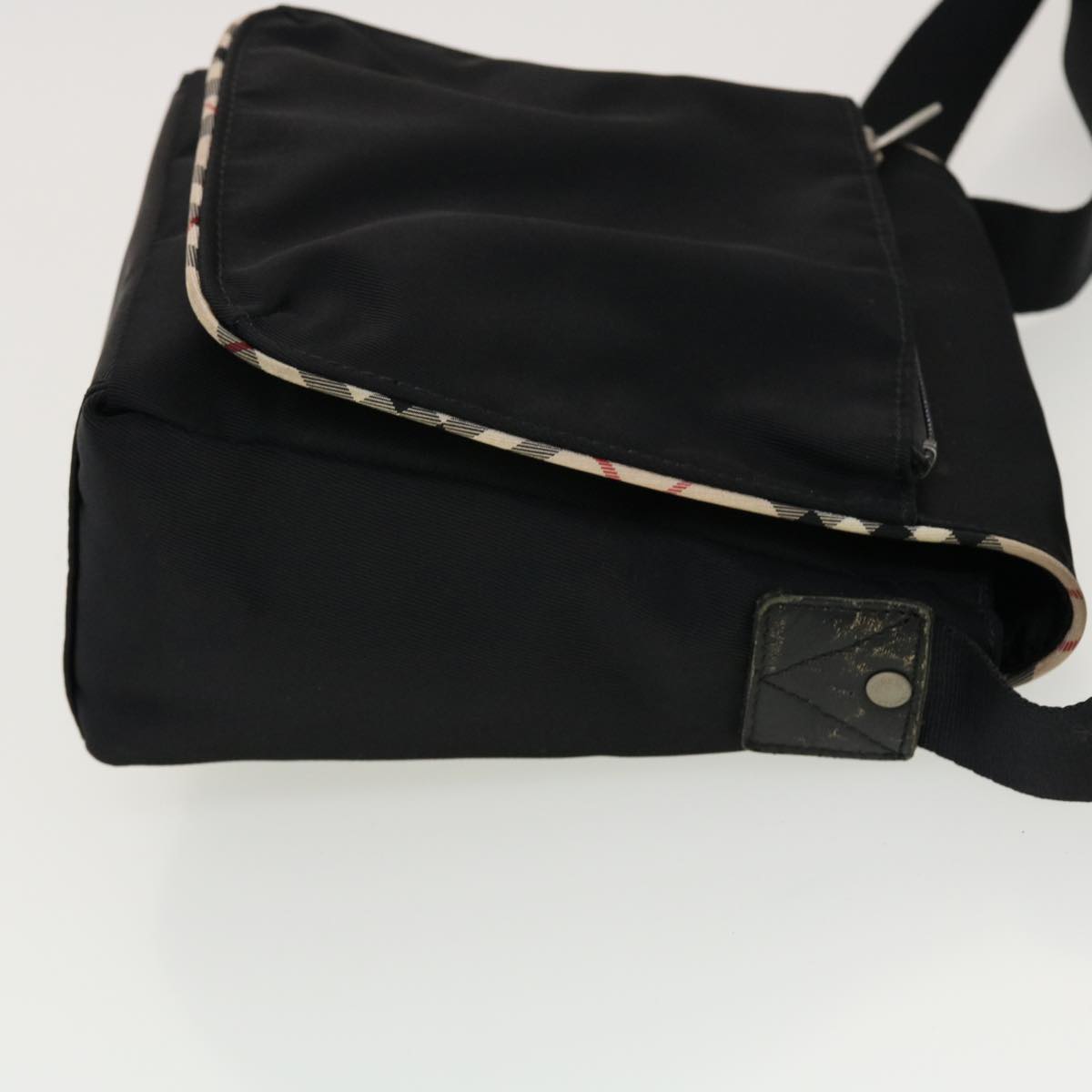 BURBERRY Shoulder Bag Nylon Black Auth bs5180