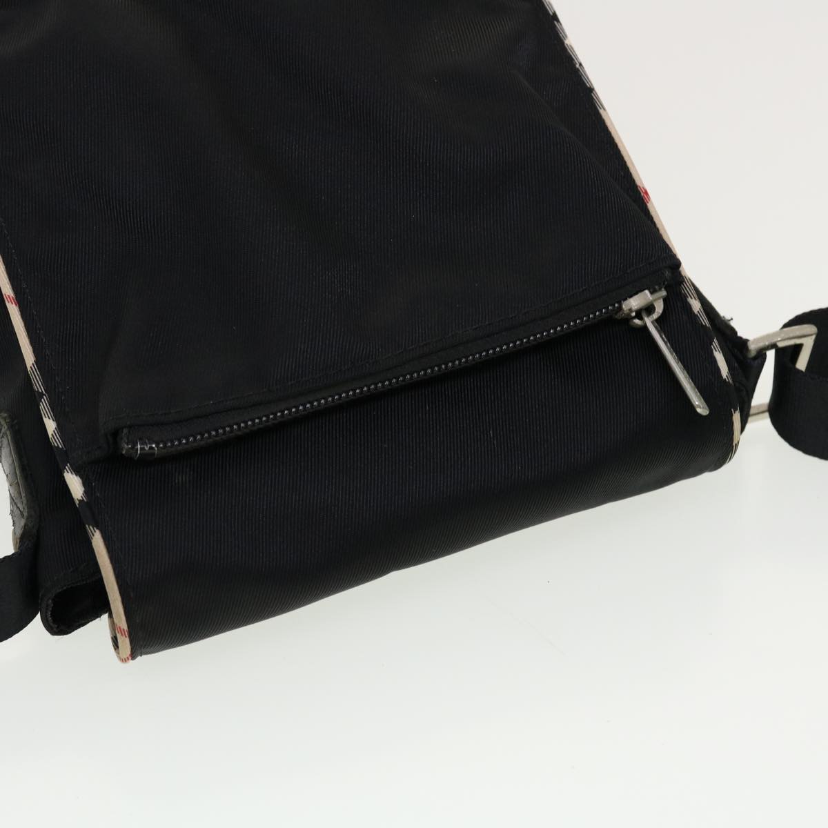 BURBERRY Shoulder Bag Nylon Black Auth bs5180