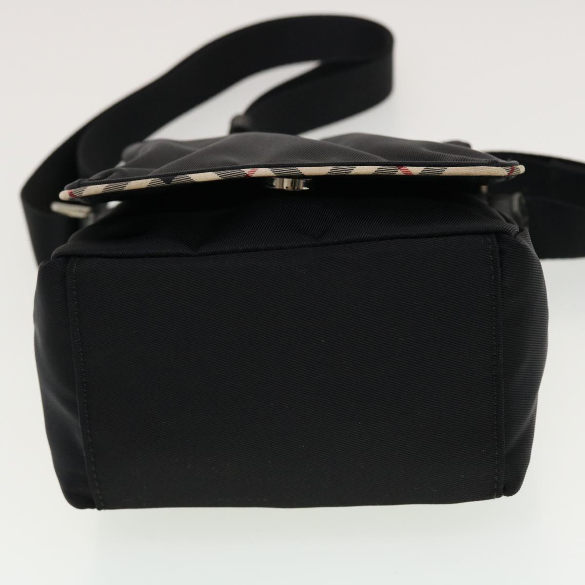 BURBERRY Shoulder Bag Nylon Black Auth bs5180