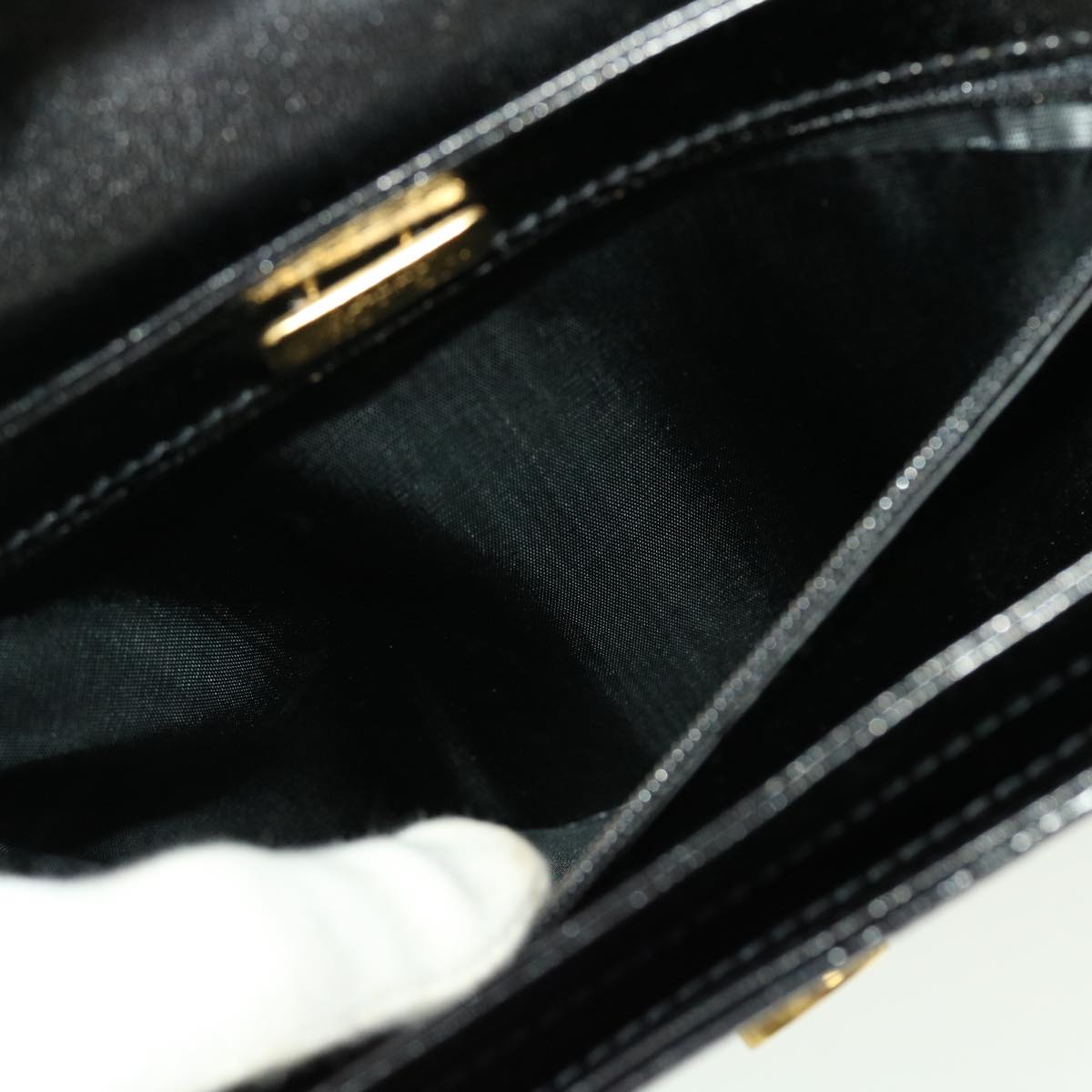 BALLY Shoulder Bag Leather Black Auth bs5200