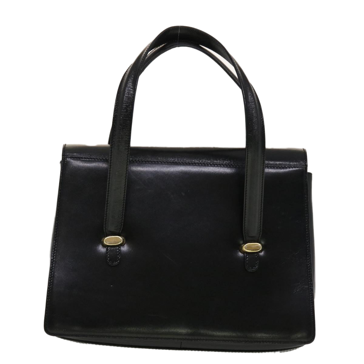 BALLY Shoulder Bag Leather Black Auth bs5200 - 0